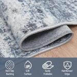Blue Grey 8x10 Washable Area Rug for Home