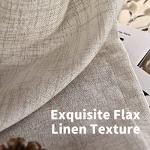 YoungsTex Semi-Sheer Linen Curtains 72 Inch, 2 Panels
