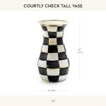 MACKENZIE-CHILDS Tall Black-and-White Enamel Vase