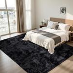 Ultra Soft 8x10 Black Shag Area Rug