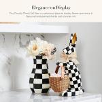 MACKENZIE-CHILDS Tall Black-and-White Enamel Vase