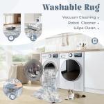 Large Washable 8x10 Modern Area Rug - Blue