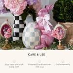 MACKENZIE-CHILDS Tall Black-and-White Enamel Vase