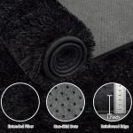 Ultra Soft 8x10 Black Shag Area Rug