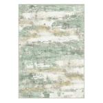 Light Green 5x7 Area Rug, Modern Abstract Design