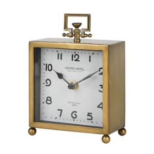 NIKKY HOME Gold Silent Table Clock for Decor