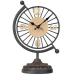 Vintage Silent Mantle Clock – Black and Gold