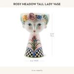 MACKENZIE-CHILDS Rosy Meadow Tall Ceramic Vase