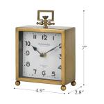 NIKKY HOME Gold Silent Table Clock for Decor