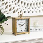 NIKKY HOME Gold Silent Table Clock for Decor