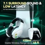 WiseWing 2.4GHz Wireless Gaming Headset with Microphone