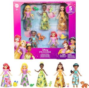 Disney Princess Doll Set with 5 Posable Friends