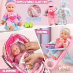 Baby Doll Stroller Toy Set with Accessories