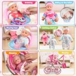 Baby Doll Stroller Toy Set with Accessories