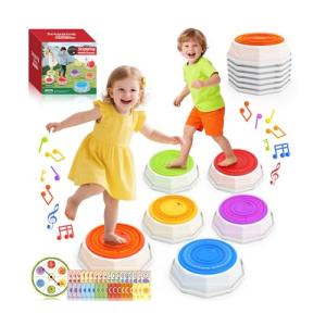 Rainbow Light Up Stepping Stones - 6 Pack