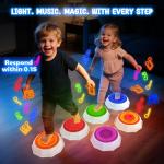 Rainbow Light Up Stepping Stones - 6 Pack
