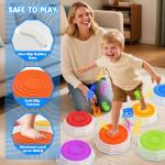 Rainbow Light Up Stepping Stones - 6 Pack