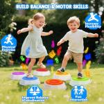 Rainbow Light Up Stepping Stones - 6 Pack