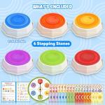Rainbow Light Up Stepping Stones - 6 Pack