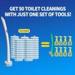 Disposable Toilet Brush System with 50 Refill Pads