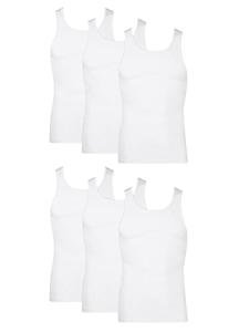 Hanes Men's Moisture-Wicking Cotton Tank Undershirts 6-Pack