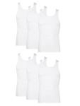 Hanes Men's Moisture-Wicking Cotton Tank Undershirts 6-Pack