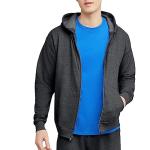 Hanes Men's EcoSmart Fleece Full-Zip Hoodie, Charcoal