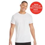 Hanes Men's Moisture-Wicking Cotton Crew Tees - 6 Pack