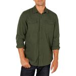 Men's Long-Sleeve Flannel Shirt, Olive Heather
