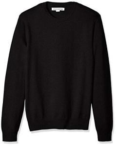Amazon Essentials Men's Black Cotton Crewneck Sweater