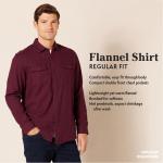 Men's Long-Sleeve Flannel Shirt, Olive Heather