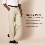 Men's Classic-Fit Expandable Waist Dress Pants, Black