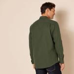 Men's Long-Sleeve Flannel Shirt, Olive Heather