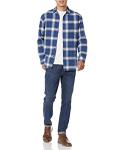 Men's Long-Sleeve Flannel Shirt, Blue Plaid