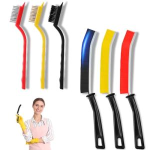 6-Piece Crevice Cleaning Brush Set for Home