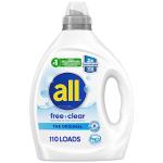All Free Clear Liquid Laundry Detergent, 82.5oz