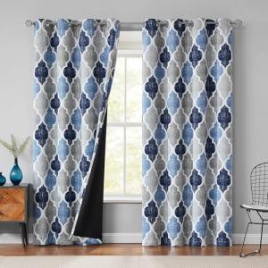Beauoop 100% Blackout Curtains, 2 Panel Set
