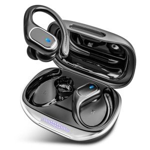 Wireless Bluetooth Earbuds with 80H Playtime - Black