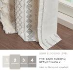 INK+IVY Imani Cotton Tufted Stripe Curtain 50" x 84