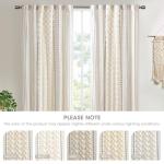 INK+IVY Imani Cotton Tufted Stripe Curtain 50" x 84