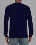 Gildan Men's Ultra Cotton Long Sleeve T-Shirt, Navy 2-Pack