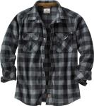 Men's Graphite Plaid Fleece Button-Up Shirt