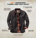 Whitetails Men's Water-Resistant Flannel-Lined Jacket, XL