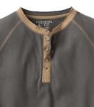 Legendary Whitetails Men's Cotton Henley Shirt, Charcoal