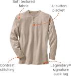 Legendary Whitetails Men's Long Sleeve Henley Shirt
