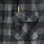Men's Graphite Plaid Fleece Button-Up Shirt