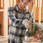 Men's 100% Cotton Flannel Shirt - Shale Plaid