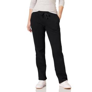 Amazon Essentials Women's Fleece Straight Leg Sweatpants, Black