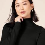 Women's Classic Lightweight Turtleneck Sweater, Black