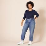 Women's Long-Sleeve Crewneck T-Shirt, Navy, X-Large